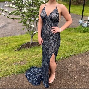 Navy Blue prom dress